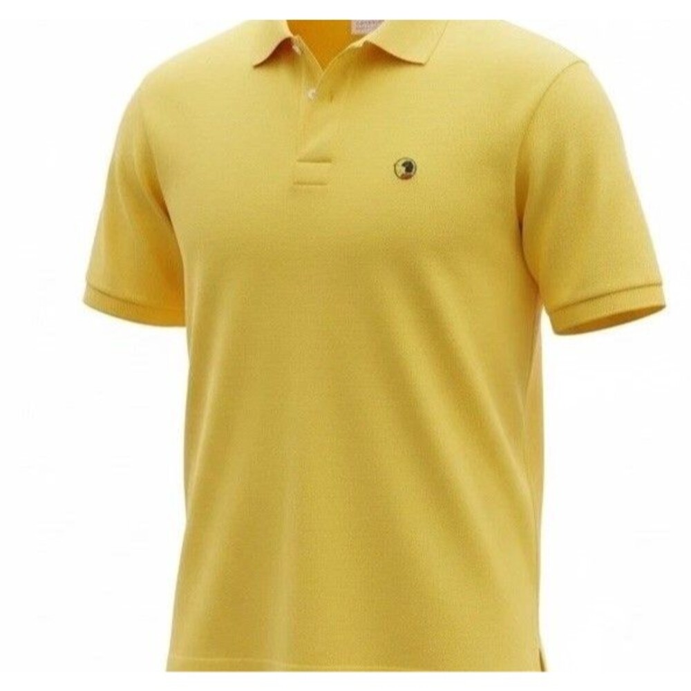 Vintage Duck Head Polo Shirt Yellow Short Sleeve 100% Cotton Pique Mens XL
